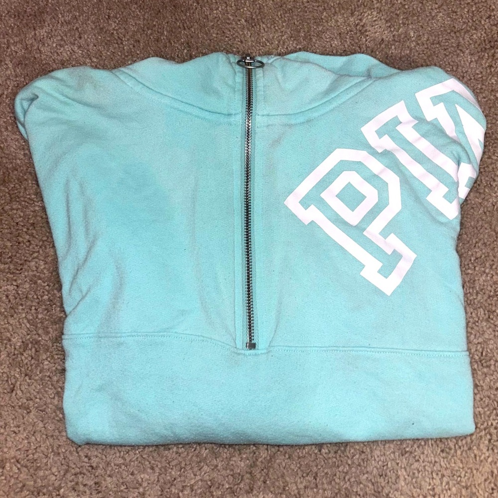 Victoria Secret PINK Blue/Teal Quarter Zip